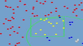 GNU Guile guile-quad-tree example - Points in and out of areas.
