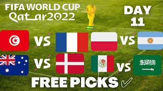 World Cup Predictions For Day 11 Poland Vs Argentina! | Saudi Arabia Vs Mexico| France Vs Tunisia World Cup Predictions For Day 11 Poland Vs Argentina! | Saudi Arabia Vs Mexico| France Vs Tunisia