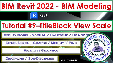 REVIT MEP 2022 - TUTORIAL #9 | TITLE BLOCK | VIEW SCALE | DISPLAY MODEL | BIM | NAVISWORKS | AUTOCAD
