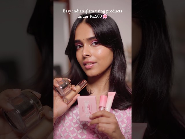 Simple Indian Makeup using products under Rs.500🌸