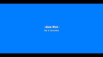 Rich Web - Watch Video For Tab & Accordion