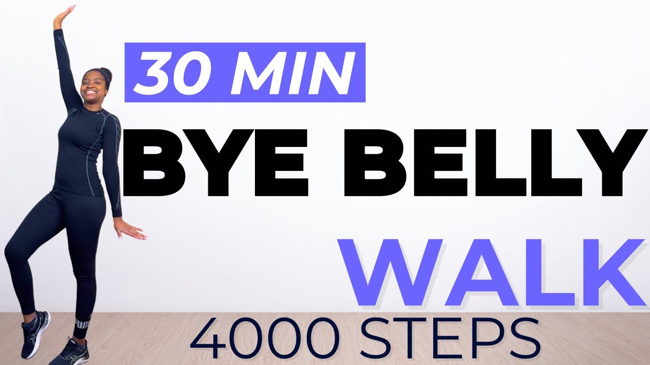 30 MIN BELLY FAT WALK - 4000 STEPS | Lose Fat Walking At Home - YouTube