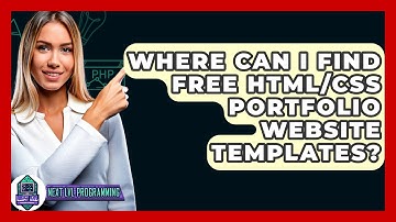 Where Can I Find Free HTML/CSS Portfolio Website Templates? - Next LVL Programming