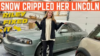 Snow Crippled Riley's Lincoln Ls