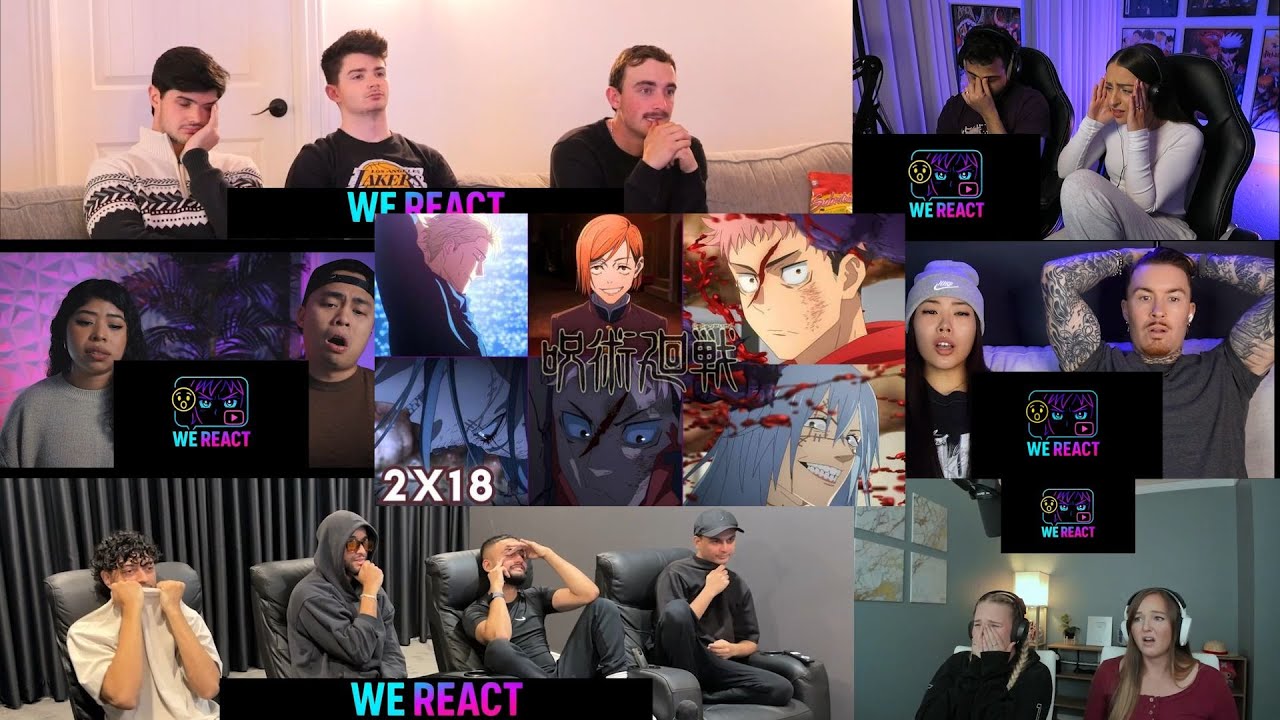 Jujutsu Kaisen Season 02 Episode 18 | Reaction Mashup #anime #jujutsukaisen #animereactionmashup