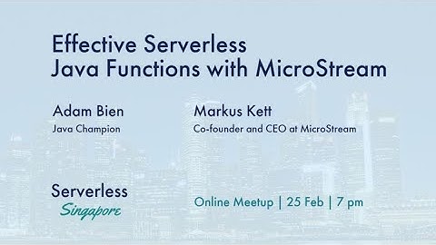 Effective Serverless Java Functions with MicroStream