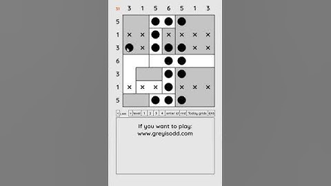 Grey is Odd - Today grids. Solution level 2 7X7 dated 03-29-2024
