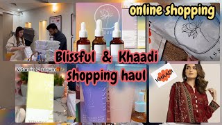 Blissful & khaadi shopping haul / online shopping  [VLOG #36] Safeena Bilal