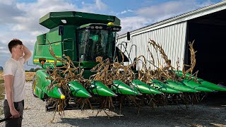 Combine Broke Down... Twice