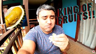 My first time trying the 'KING' of fruits - DURIAN! - Vientiane, LAOS