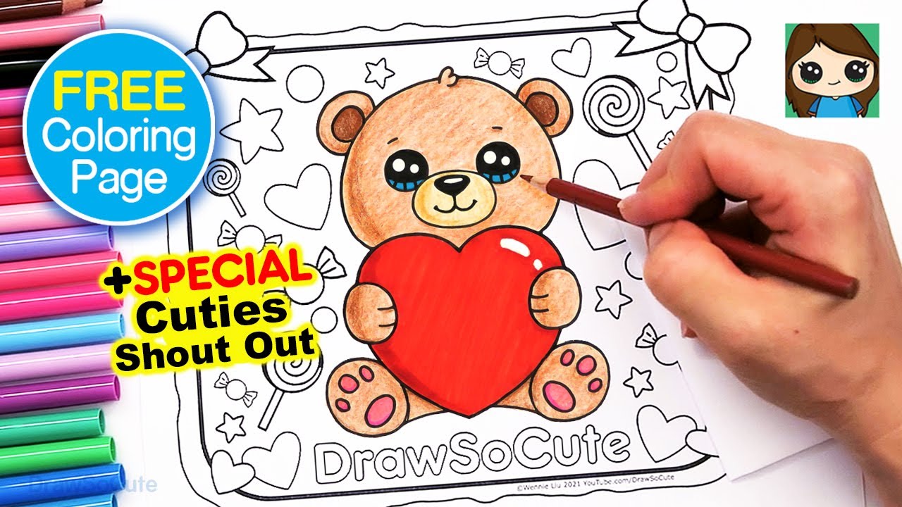 Happy Valentine's + SPECIAL Cuties Shout Out ❤️FREE Valentine's Coloring  Page