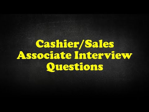 Cashier/Sales Associate Interview Questions