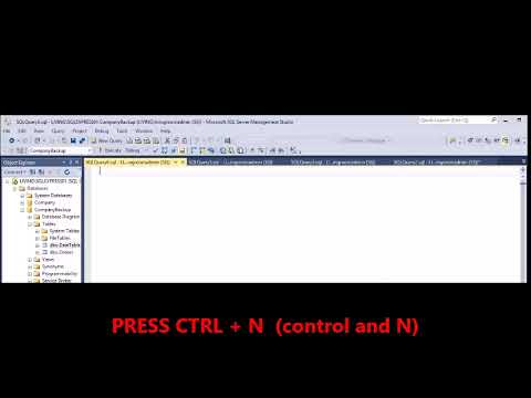MSSQL -  Open New Query Window using keyboard key combination (using shortcuts)