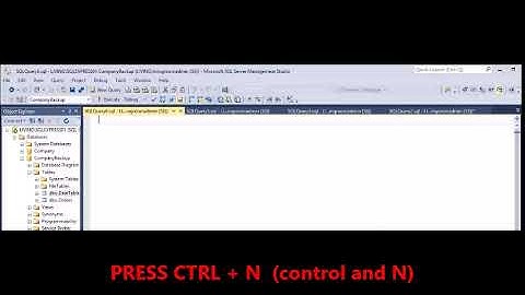 MSSQL -  Open New Query Window using keyboard key combination (using shortcuts)