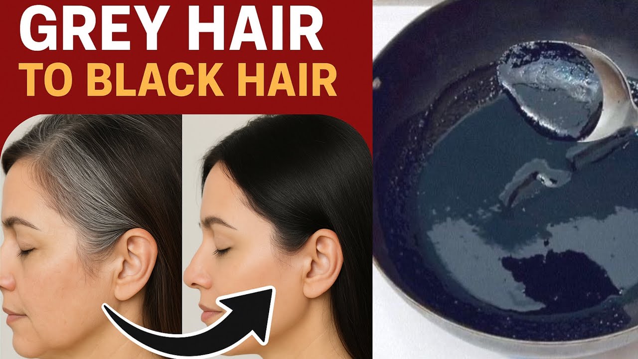 🖤 How to Turn Grey Hair Black Naturally at Home🏡| 100% Working! - YouTube