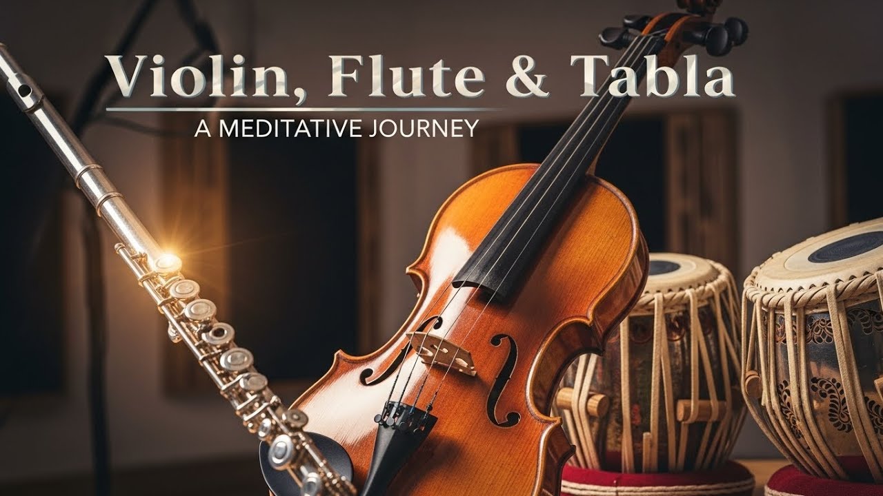 Soothing Indian Classical Music | Violin Flute Tabla | Peaceful Raag Instrumental