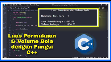 Menghitung Luas Permukaan dan Volume Bola dengan Fungsi C++