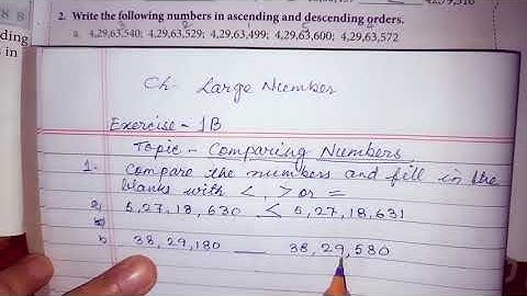 Large Number - Comparing Numbers ! Exercise 1B ! Class - 5 ! Prabha Sethy MATHS Now !