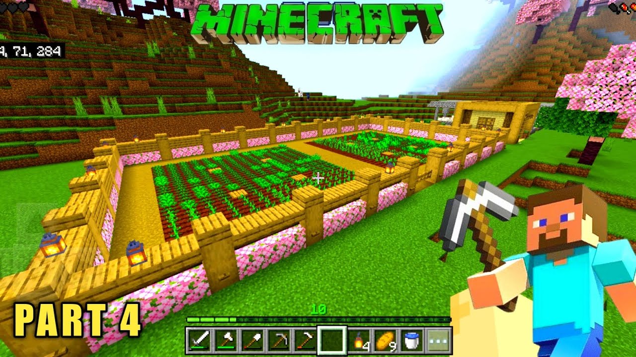 I BUILD GREAT FARM IN MY WORLD | MINECRAFT PE SURVIVAL SERIES IN HINDI ...