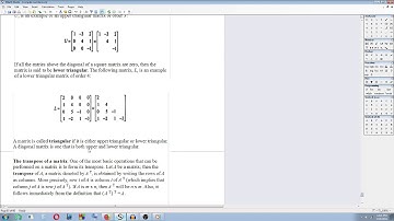 Engineering Mathematics On The Go - 17  - Matrices - Square, Triangular and Transpose of a Matrix