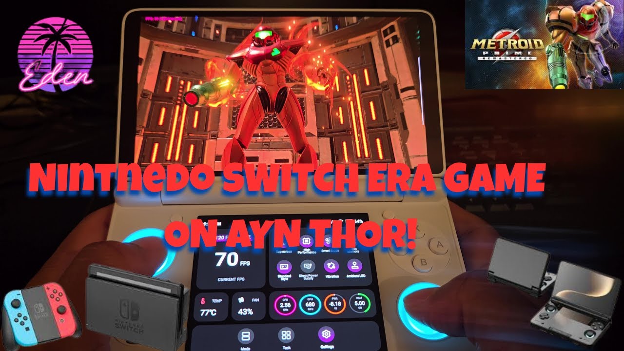 Thor Switch AYN Thor running nintendo switch era game on eden emulator - YouTube