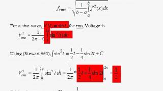 Calculus II Ch 6b rms Values