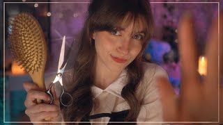 ASMR ✂️ I cut your hair & makeup on your beautiful face 【Personal attention】ESP