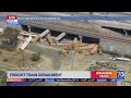 Freight train derails in Colton