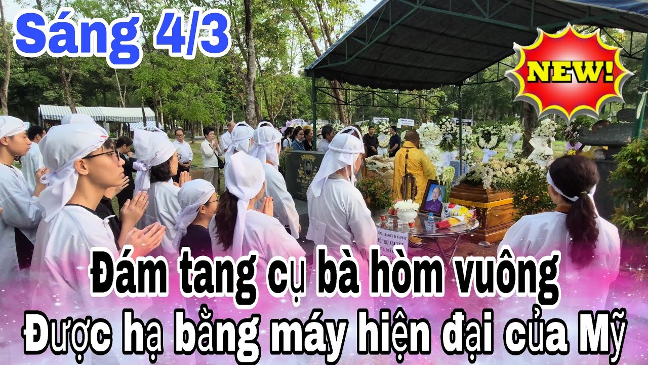 Lần đầu tiên thấy đám tang hạ huyệt bằng máy hiện đại của Mỹ 