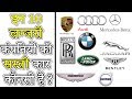Top 10 Luxury Brand's With Their Cheapest Car in India 2020 (In Hindi)