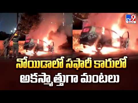 Safari SUV Catches Fire : నోయిడాలో సఫారీ కారులో అకస్మాత్తుగా మంటలు - TV9 - TV9