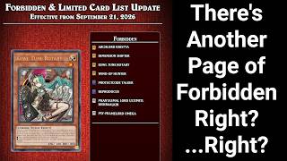 Yugioh's Newest Ban List is Simultaneously Very Reasonable and Incredibly Frustrating