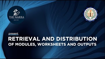 RETRIEVAL AND DISTRIBUTION OF MODULES AND WORKSHEETS