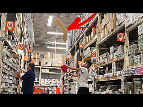 Throwing Bird Seeds At People In Stores Prank!