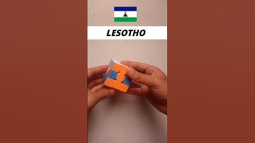 How to make a LESOTHO flag in cube 3x3#RUBIC #VIRAL