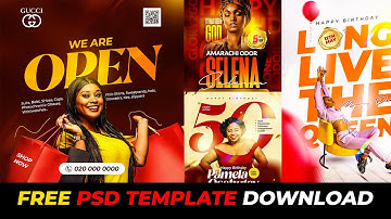 FREE PREMIUM PSD FLYERS | 100% EDITABLE - Photoshop PSD Files Download FREE