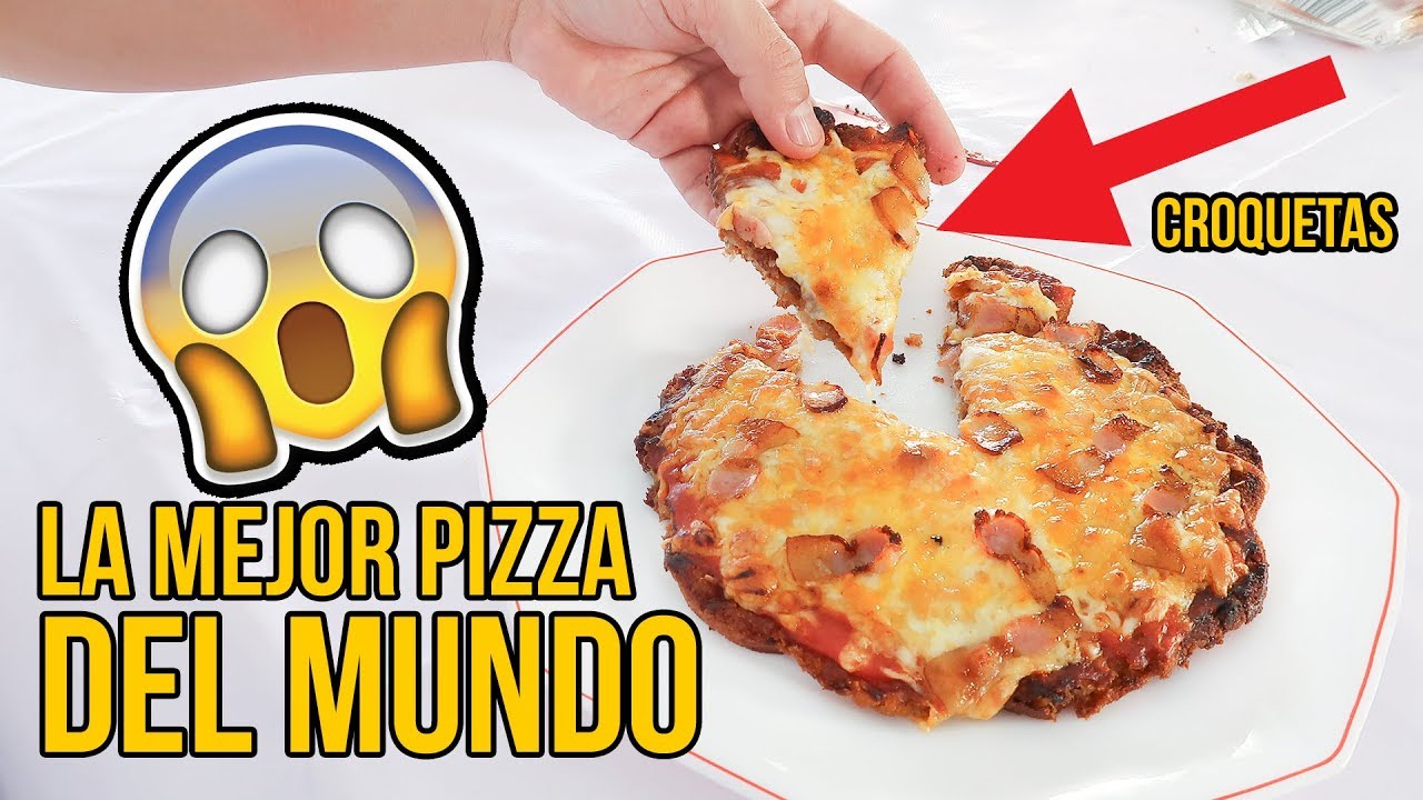 Cómo hacer una PIZZA con BASE DE CROQUETAS - LA MEJOR PIZZA DEL MUNDO