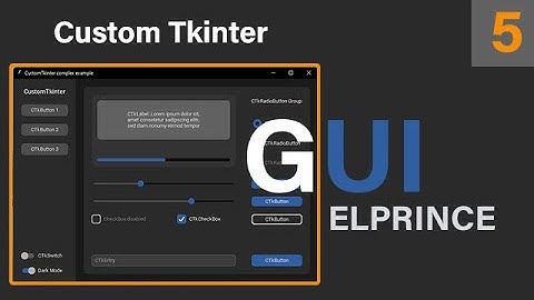 5. عنصر ال Label وخصائصه وعرض image خلاله |Custom Tkinter  (احتراف الواجهات بايثون)