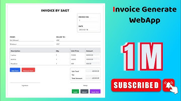 How To Create a Invoice Generate in Google Appscript !!!