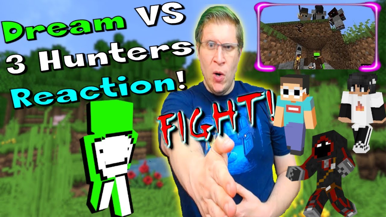 Minecraft Speedrunner vs. 3 Hunters by Dream [Reaction] | Can Dream Win...