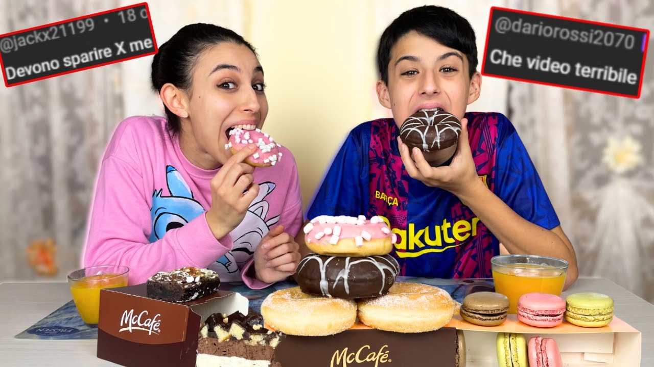 MUKBANG DOLCI MCDONALD'S - RISPONDIAMO ALLE CRITICHE ! / tina e pippo review