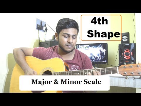 Tutorial 12:Major & Minor scale||4th Shape||-How to play-Beginner Acoustic Guitar Lesson-