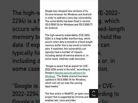 fix Google Chrome zero-day vulnerability