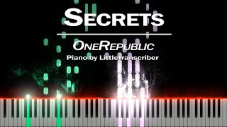 Video thumbnail of "OneRepublic - Secrets (Piano Cover) Tutorial by LittleTranscriber"