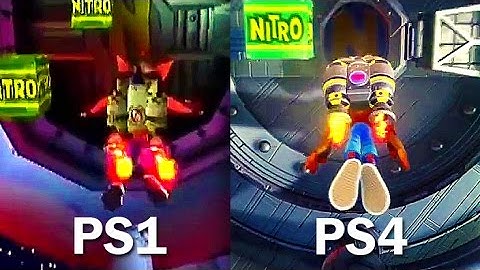 CRASH BANDICOOT Original PS1 VS Remastered PS4 Gameplay Comparison 2017