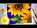Beautiful Sunflower Painting | Step by Step Sunflower Painting for Beginners | Acrylic Painting