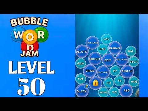 Bubble Word Jam Level 50 preview