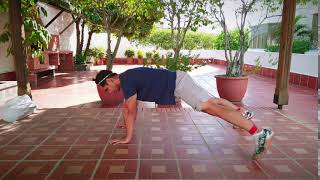 Tall Plank with Mini Band Alternating Toe Tap