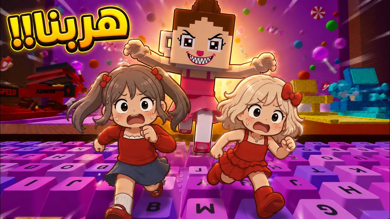 هربنا من كيبورد عملاق🔥😱 كيف قدرنا نهرب؟؟ 😰  ||روبلوكس | roblox | لولي و جوجي 