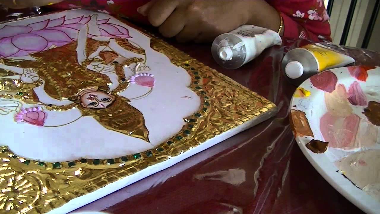 Learn tanjore paintingpart4 YouTube